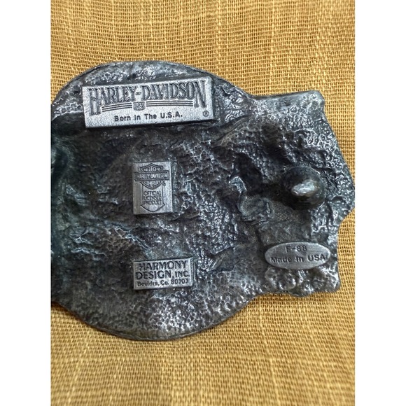 Vintage 1989 Harley Davidson Dragon Belt Buckle Siskiyou F-88 Made in USA Pewter